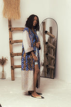 Load image into Gallery viewer, Alaafia Kimono - Blue Gold
