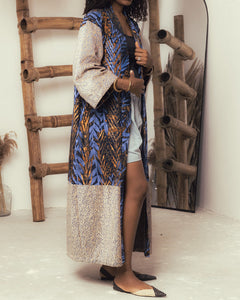 Alaafia Kimono - Blue Gold